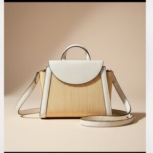 Kate Spade White and Tan Crossbody Bag with Chic Design